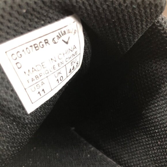 Callaway Golf Shoes Mens 11 Black Lace Up Spikeless Cleat Shoes - Picture 10 of 11